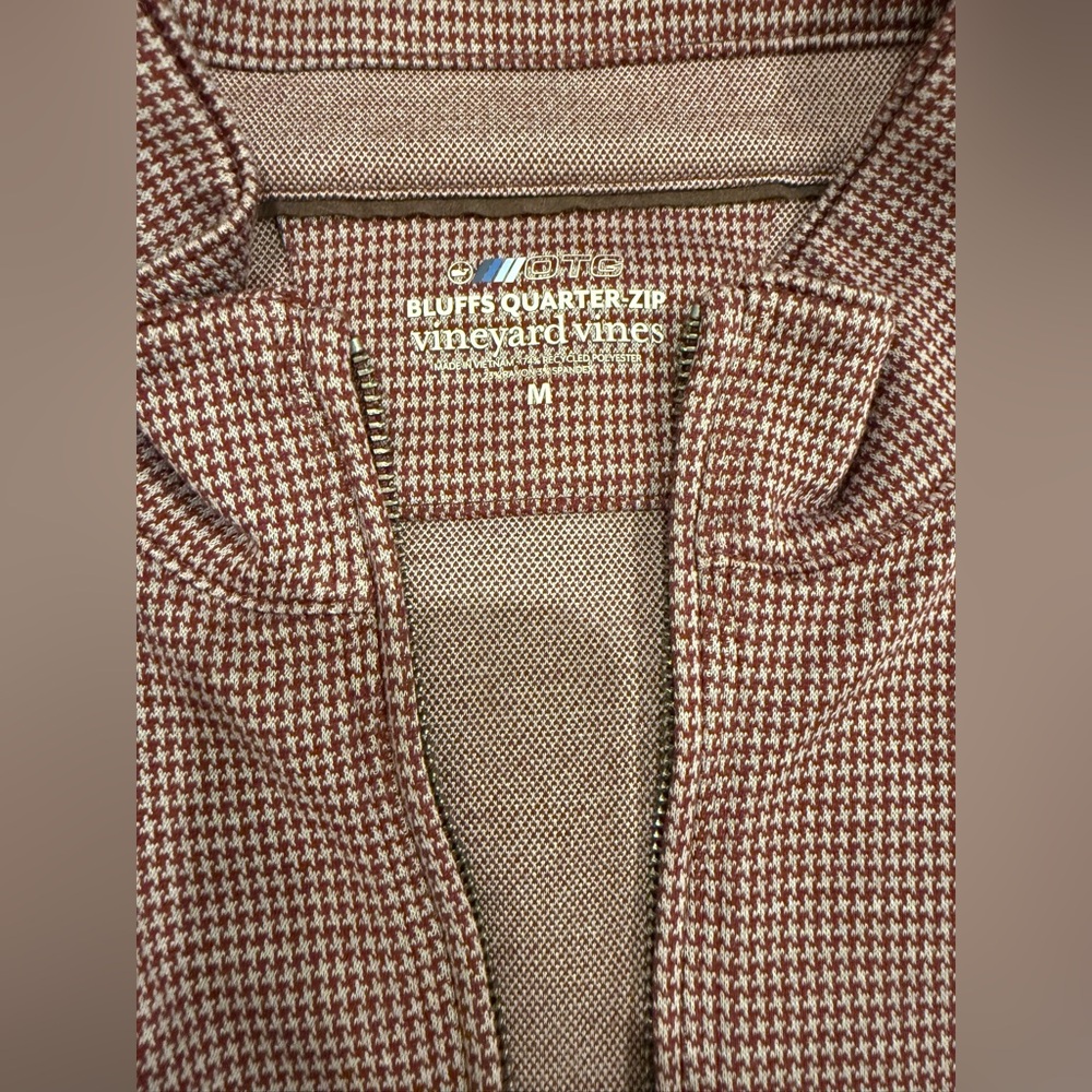 Vineyard Vines Bluffs Quarter-Zip | Burgundy | Medium View 3